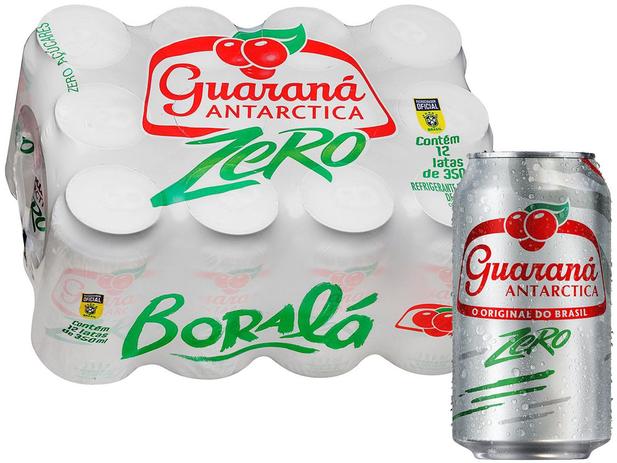 Refrigerante Lata Guaraná Antarctica Zero Diet - 12 Unidades 350ml