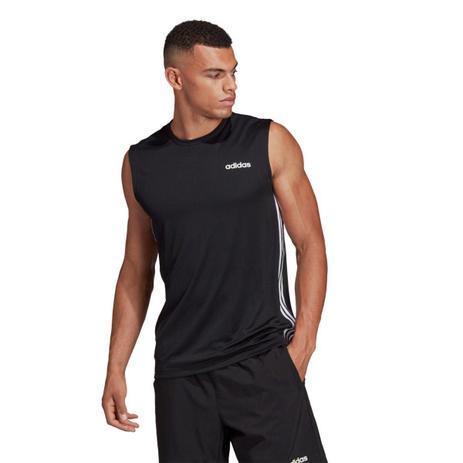 Regata Adidas D2M 3 Stripe Masculina Menor preço em Regata Adidas D2M 3 Stripe Masculina