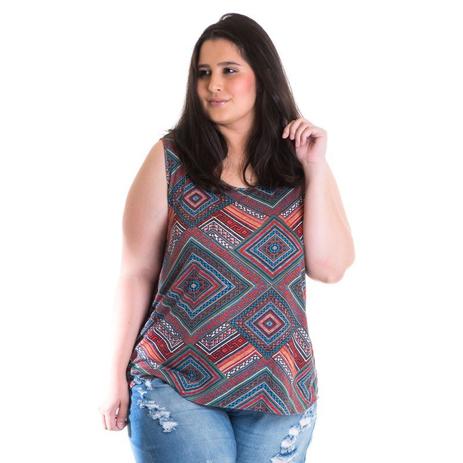 regata feminina viscose plus size