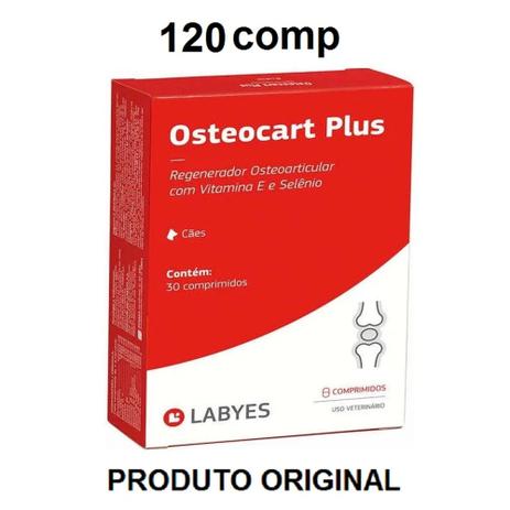 Regenerador articular Osteocart Plus para Cães - 120 Comprimidos (ORIGINAL) - Labyes Menor preço em Regenerador articular Osteocart Plus para Cães - 120 Comprimidos (ORIGINAL) - Labyes