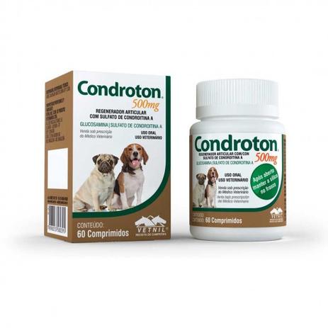 Regenerador Articular Para Cães Condroton 500 Mg Com 60 Comprimidos - Vetnil Menor preço em Regenerador Articular Para Cães Condroton 500 Mg Com 60 Comprimidos - Vetnil