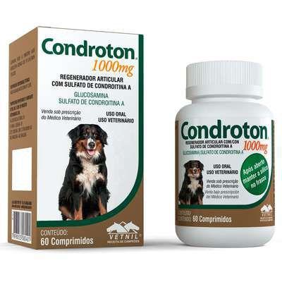 Regenerador Articular Vetnil Condroton 1000 mg 60 Comp. Menor preço em Regenerador Articular Vetnil Condroton 1000 mg 60 Comp.