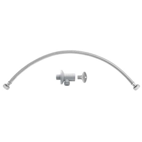 Registro Regulador de Vazão Standard 1/2 com Flexível de 40 Cm Grey Docol Branco Menor preço em Registro Regulador de Vazão Standard 1/2 com Flexível de 40 Cm Grey Docol Branco