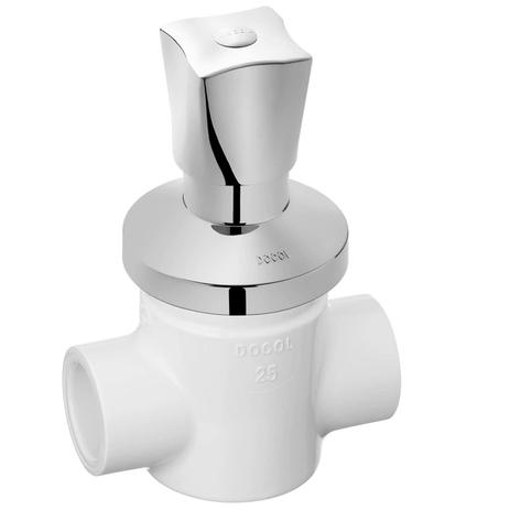 Registro Tipo Gaveta Docol BaseTec PVC DocolBrilho 25mm Cromado Menor preço em Registro Tipo Gaveta Docol BaseTec PVC DocolBrilho 25mm Cromado