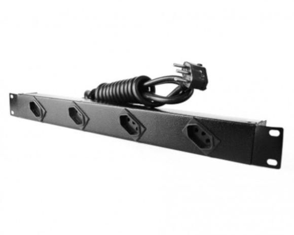 Régua Calha PDU 4 Tomadas Padrão NBR 14136 10A. Modelo 19 Polegadas - Itcomtech Menor preço em Régua Calha PDU 4 Tomadas Padrão NBR 14136 10A. Modelo 19 Polegadas - Itcomtech