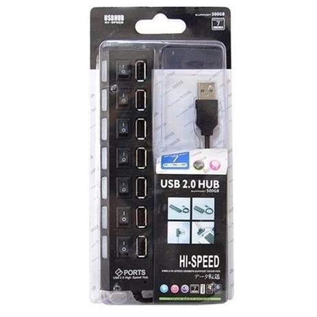 Regua Usb 2.0 Hub 7 Portas Hi-speed 500gb - Kk. Menor preço em Regua Usb 2.0 Hub 7 Portas Hi-speed 500gb - Kk.