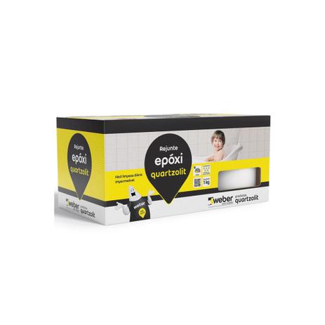 Rejunte Epóxi Cinza Ártico 1kg - Quartzolit Menor preço em Rejunte Epóxi Cinza Ártico 1kg - Quartzolit