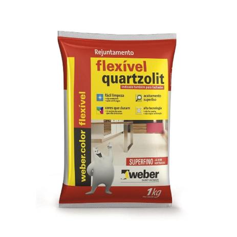 Rejunte flexivel ceramica 1kg - Quartzolit Menor preço em Rejunte flexivel ceramica 1kg - Quartzolit