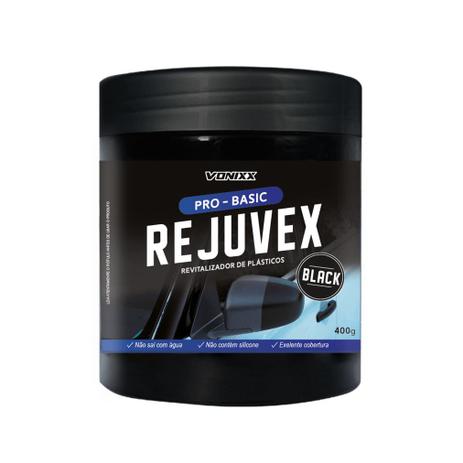 Rejuvex Black Revitalizador de Plásticos Pretos 400g Vonixx Menor preço em Rejuvex Black Revitalizador de Plásticos Pretos 400g Vonixx