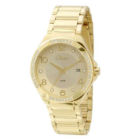Rel Condor Pulso Dourado Pulseira Dourada Qz Co2115sv/4x Menor preço em Rel Condor Pulso Dourado Pulseira Dourada Qz Co2115sv/4x