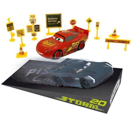 Relampago mcqueen kit com pista e acessorios carros 3 - toyng unica Menor preço em Relampago mcqueen kit com pista e acessorios carros 3 - toyng unica
