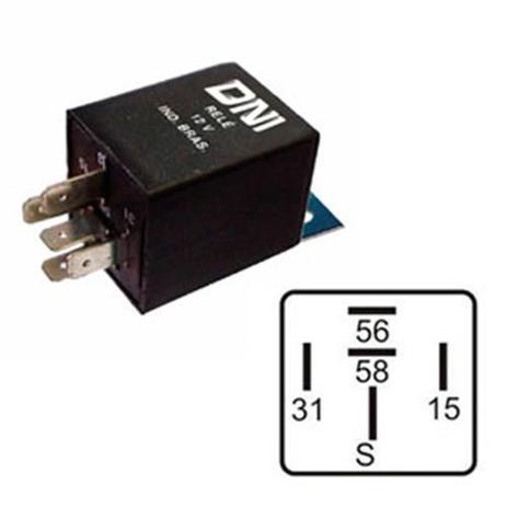 Relé 12v acendimento automático dos faróis após 15 segundas da partida, 5 terminais com supo - DNI Menor preço em Relé 12v acendimento automático dos faróis após 15 segundas da partida, 5 terminais com supo - DNI