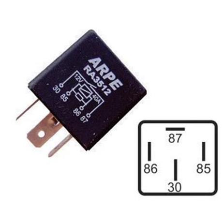 Relé auxiliar 12v 40a bomba de combustível 4 terminais sistema de injeção eletrônica (circuit - Arpe Menor preço em Relé auxiliar 12v 40a bomba de combustível 4 terminais sistema de injeção eletrônica (circuit - Arpe