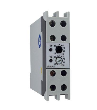 Relé Temporizador Cíclico 15 Segundos a 15 Minutos 24Vca/Vcc - Sibratec Menor preço em Relé Temporizador Cíclico 15 Segundos a 15 Minutos 24Vca/Vcc - Sibratec