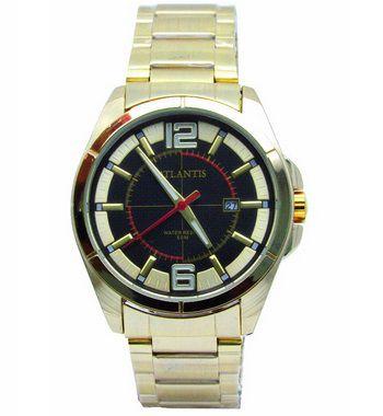 Relogio atlantis masculino g3332 social dourado fundo preto Menor preço em Relogio atlantis masculino g3332 social dourado fundo preto