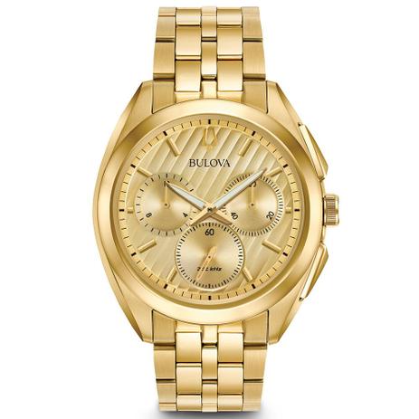 Relógio Bulova Curv Masculino Wb31890g 97a125 Dourado Menor preço em Relógio Bulova Curv Masculino Wb31890g 97a125 Dourado