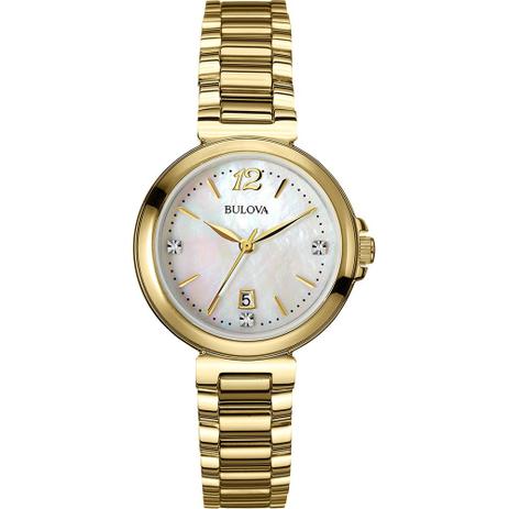 Relógio Bulova Diamond Analógico Feminino Madrepérola WB27930H Menor preço em Relógio Bulova Diamond Analógico Feminino Madrepérola WB27930H