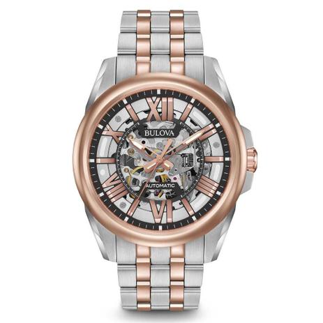 Relógio Bulova Masc Esqueleto Automático WB31998S / 98A166 Menor preço em Relógio Bulova Masc Esqueleto Automático WB31998S / 98A166