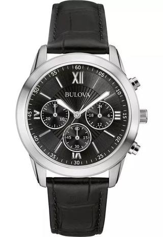 Relógio Bulova Masculino Couro Preto Cronógrafo Wb22382t Menor preço em Relógio Bulova Masculino Couro Preto Cronógrafo Wb22382t