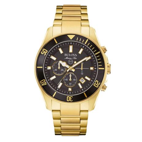 Relógio Bulova Masculino Cronógrafo Dourado WB31774U Menor preço em Relógio Bulova Masculino Cronógrafo Dourado WB31774U