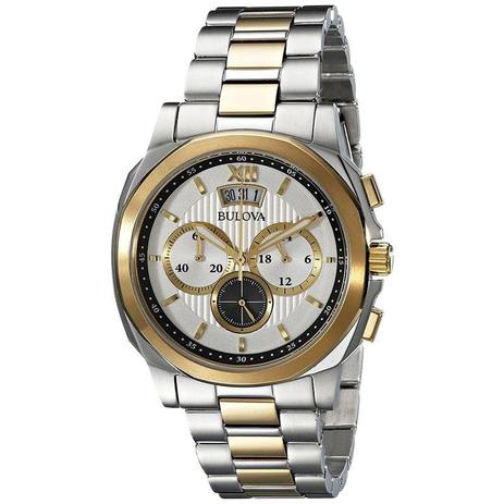 Relógio Bulova Masculino Ref: Wb30865s Cronógrafo Bicolor Menor preço em Relógio Bulova Masculino Ref: Wb30865s Cronógrafo Bicolor