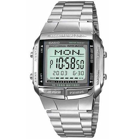 Relógio Casio Data Bank Prata Unissex DB-360-1ADF Menor preço em Relógio Casio Data Bank Prata Unissex DB-360-1ADF