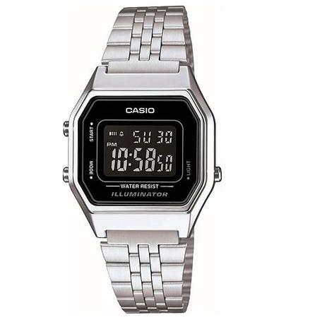 Relógio Casio Feminino Vintage Digital Illuminator Prata LA680WA-1BDF Menor preço em Relógio Casio Feminino Vintage Digital Illuminator Prata LA680WA-1BDF