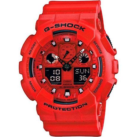 Relógio Casio G-Shock GA-100C-4ADR Resistente a choques Menor preço em Relógio Casio G-Shock GA-100C-4ADR Resistente a choques