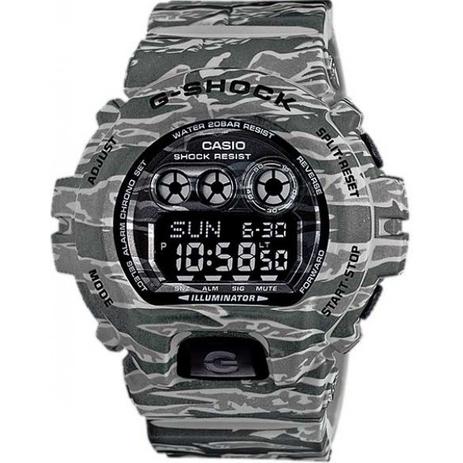 Relógio Casio G-shock Militar Camuflado Gd-x6900cm-8dr Cinza Menor preço em Relógio Casio G-shock Militar Camuflado Gd-x6900cm-8dr Cinza