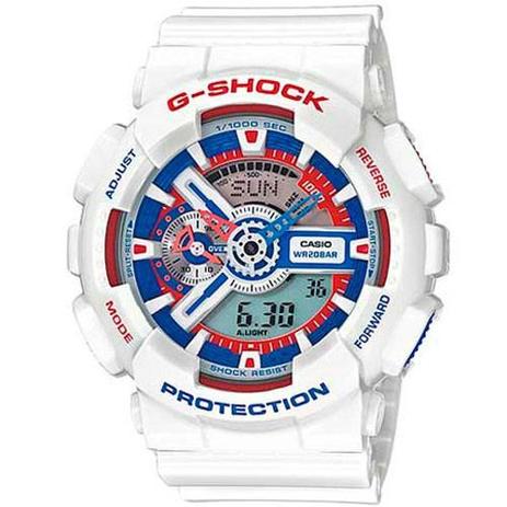 Relógio Casio Masculino Branco G-Shock GA-110TR-7ADR Anadigi Tamanho Grande Menor preço em Relógio Casio Masculino Branco G-Shock GA-110TR-7ADR Anadigi Tamanho Grande