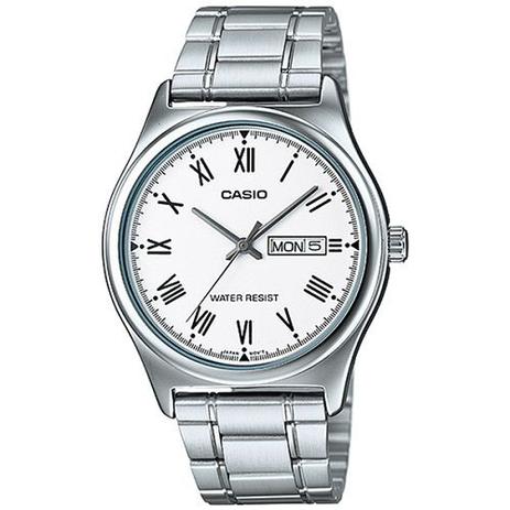 Relógio Casio Masculino Prata MTP-V006D-7BUDF Menor preço em Relógio Casio Masculino Prata MTP-V006D-7BUDF