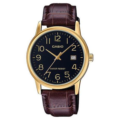 Relógio CASIO masculino preto couro marrom MTP-V002GL-1BUDF - Relógio  Masculino - Magazine Luiza