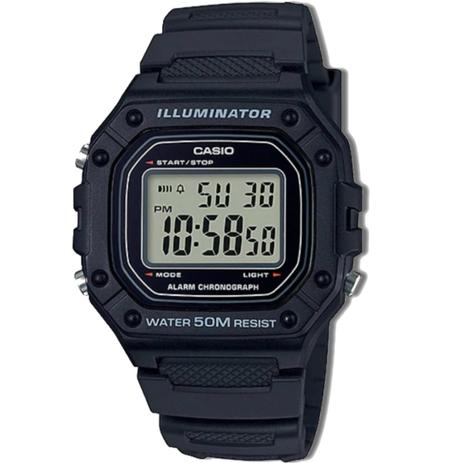 Relógio Casio Standard Illuminator Preto W-218h-1avdf Menor preço em Relógio Casio Standard Illuminator Preto W-218h-1avdf