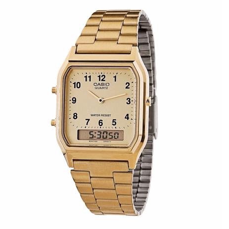 Relógio Casio Vintage AQ-230GA-9BMQ Anadigi Menor preço em Relógio Casio Vintage AQ-230GA-9BMQ Anadigi