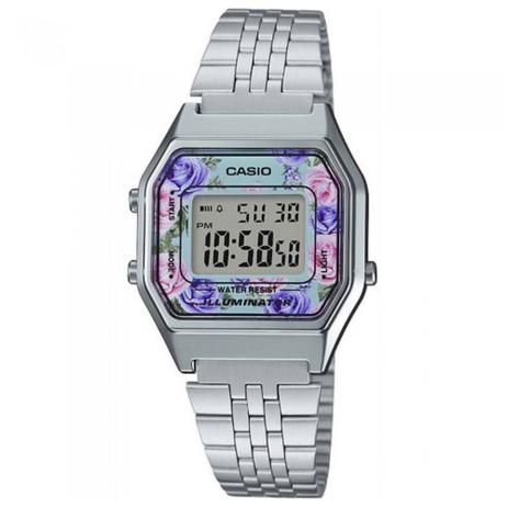 Relógio Cassio Feminino Digital Florido Vintage LA680WA-2CDF - Casio Menor preço em Relógio Cassio Feminino Digital Florido Vintage LA680WA-2CDF - Casio