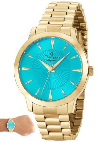 Relógio Champion Elegance Feminino Azul CN25092F Menor preço em Relógio Champion Elegance Feminino Azul CN25092F