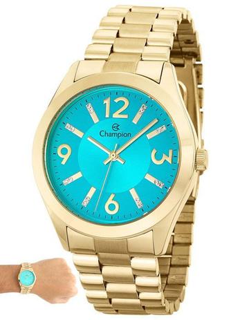 Relógio Champion Elegance Feminino Azul CN25225F Menor preço em Relógio Champion Elegance Feminino Azul CN25225F