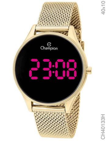 Relógio Champion Feminino Dourado Digital Led Rosa CH40133H Menor preço em Relógio Champion Feminino Dourado Digital Led Rosa CH40133H