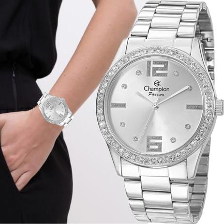 Relógio Champion Feminino Grande Prateado Strass Original é boa?