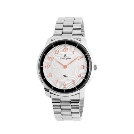 Relógio Champion Feminino Ref: Cs28450q Slim Prateado Menor preço em Relógio Champion Feminino Ref: Cs28450q Slim Prateado