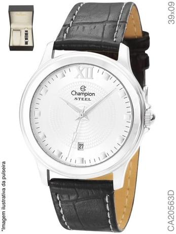 Relógio Champion Masculino CA20563D Pulseira Couro Preta Menor preço em Relógio Champion Masculino CA20563D Pulseira Couro Preta