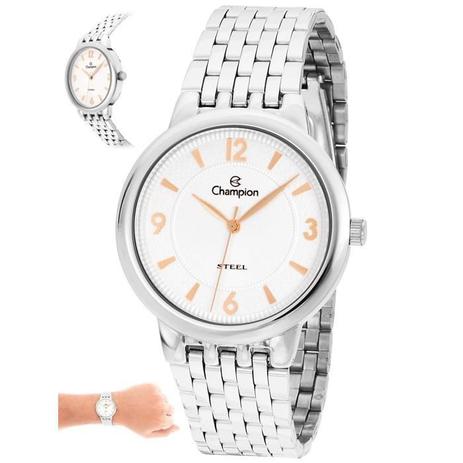 Relógio Champion Masculino Ref: Ca21731q Social Prateado Menor preço em Relógio Champion Masculino Ref: Ca21731q Social Prateado