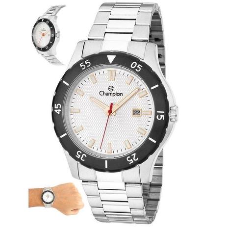 Relógio Champion Masculino Ref: Ca31337q Casual Prateado Menor preço em Relógio Champion Masculino Ref: Ca31337q Casual Prateado
