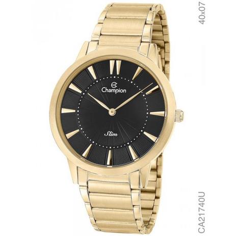 Relógio Champion Masculino Slim Dourado CA21740U Menor preço em Relógio Champion Masculino Slim Dourado CA21740U