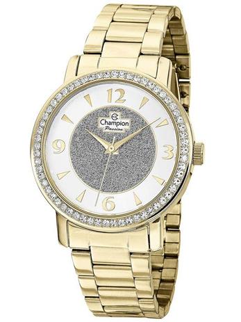 Relogio Champion Passion Feminino Dourado Strass CH24599H Menor preço em Relogio Champion Passion Feminino Dourado Strass CH24599H