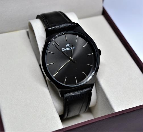 Relogio Champion Preto Couro Masculino CN20597P - Relógio Masculino -  Magazine Luiza