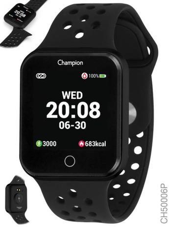 Relógio Champion Smartwatch Preto Bluetooth 4.0 CH50006P UNISSEX Menor preço em Relógio Champion Smartwatch Preto Bluetooth 4.0 CH50006P UNISSEX