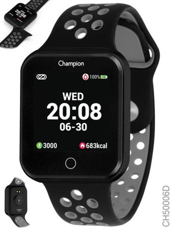 Relógio Champion Smartwatch Preto e Cinza Bluetooth 4.0 CH50006d Menor preço em Relógio Champion Smartwatch Preto e Cinza Bluetooth 4.0 CH50006d