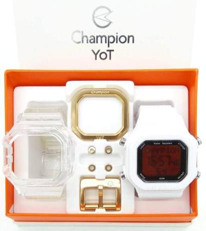 Relógio Champion Yot Unissex Troca Pulseira Branca Transparente Fundo Vermelho Cp40180x-93038 Menor preço em Relógio Champion Yot Unissex Troca Pulseira Branca Transparente Fundo Vermelho Cp40180x-93038