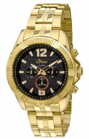 Relógio Condor Cronógrafo Dourado Masculino Covd54af/4p Menor preço em Relógio Condor Cronógrafo Dourado Masculino Covd54af/4p